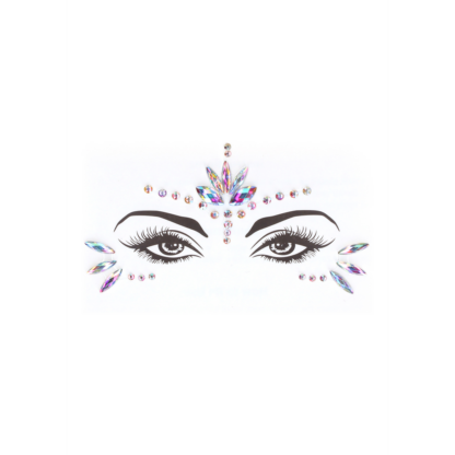 2-delige bh-set met jarretels en schitterende eye contact bling sticker - One Size - Multicolor - Afbeelding 7