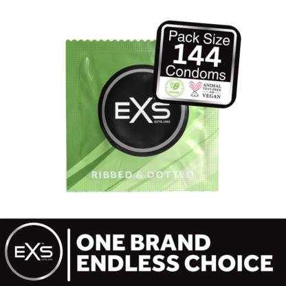 EXS 3 in 1 - Ribbed, Dotted en Flared - Condooms - 144 Stuks - Afbeelding 3