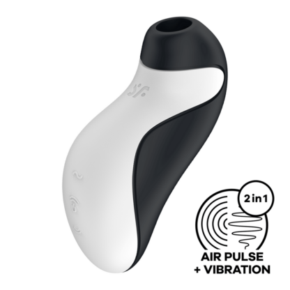 Orca - Air Pulse Stimulator en Vibrator - Zwart/Wit - Afbeelding 6