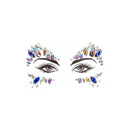 Haltertop met bandjes en verblindende oog sparkle bling sticker - Één maat - Afbeelding 7