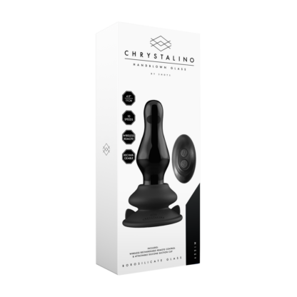 Missy - Vibrerende Glazen Butt Plug met Zuignap - Afbeelding 2