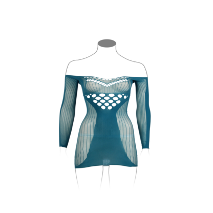 Langarm Net Mini Jurk - Koning Maat - Afbeelding 7