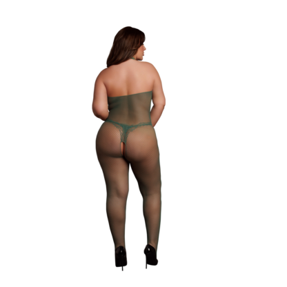 Visnet en Kant Bodystocking - Koningin Maat - Afbeelding 4