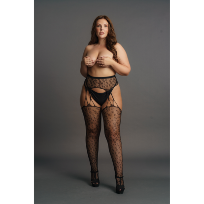 Suspender Leopard Panty's - Plus Size - Afbeelding 5