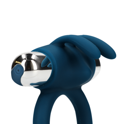 Vibrerende Rabbit Cock Ring - Baltisch Blauw - Afbeelding 7