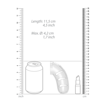 Model 11 Chastity Cock Cage met Plug - 4.5 / 11,5 cm - Afbeelding 7