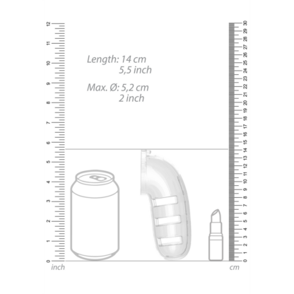 Model 12 Chastity Cock Cage met Plug - 5,5 / 14 cm - Afbeelding 7