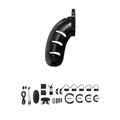 Model 22 Chastity Cock Cage met Electro - 4,5 / 11,5 cm - Afbeelding 4
