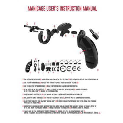 Model 22 Chastity Cock Cage met Electro - 4,5 / 11,5 cm - Afbeelding 5