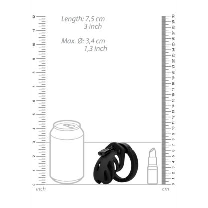 Model 23 - Chastity Cage - 2,5'' / 6,5 cm - Zwart - Afbeelding 7