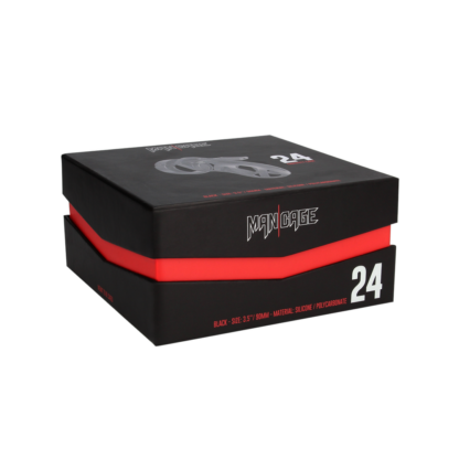 Model 24 - Chastity Cage - 3.5'' / 9 cm - Zwart - Afbeelding 2