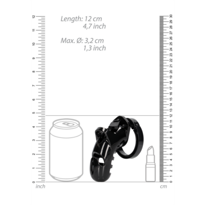 Model 26 - Chastity Cage - 4.5'' / 11,5 cm - Zwart - Afbeelding 6