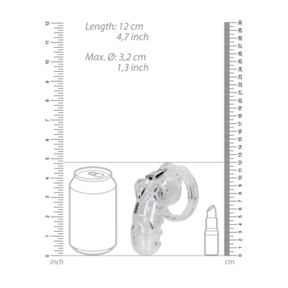 Model 26 - Chastity Cage - 4.5'' / 11,5 cm - Transparant - Afbeelding 6