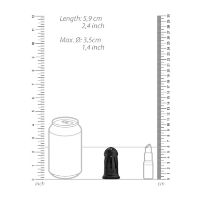 Model 27 - Ultra Soft Silicone Chastity Cage - Zwart - Afbeelding 7