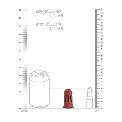 Model 28 - Ultra Soft Silicone Chastity Cage - Rood - Afbeelding 7