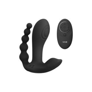 Kata - Pulse Wave Vibrerende Dubbele Penetratie Vibrator - Zwart
