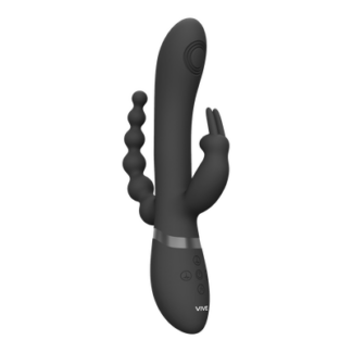 Rini - Pulse Wave Vibrerende Dubbele Penetratie Rabbit - Zwart