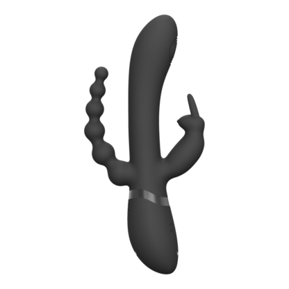 Rini - Pulse Wave Vibrerende Dubbele Penetratie Rabbit - Zwart - Afbeelding 4
