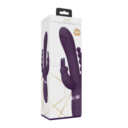 Rini - Pulse Wave Vibrating Double Penetration Rabbit - Paars - Afbeelding 2
