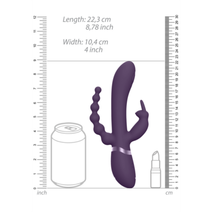 Rini - Pulse Wave Vibrating Double Penetration Rabbit - Paars - Afbeelding 7