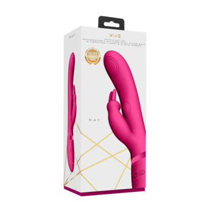 Mei - Dual Pulse-Wave Vibrating C-spot G-Spot Rabbit - Roze - Afbeelding 2