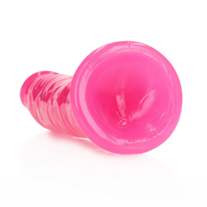 Slanke Realistische Dildo met Zuignap - Glow in the Dark - 8'' / 20 cm - Afbeelding 7