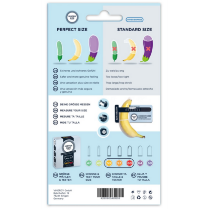 Grootte Kit Medium - Sizer Tool en 3 Condoms - Afbeelding 2