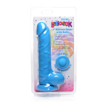 Siliconen Dildo met Ballen - 7 / 18 cm - Afbeelding 2