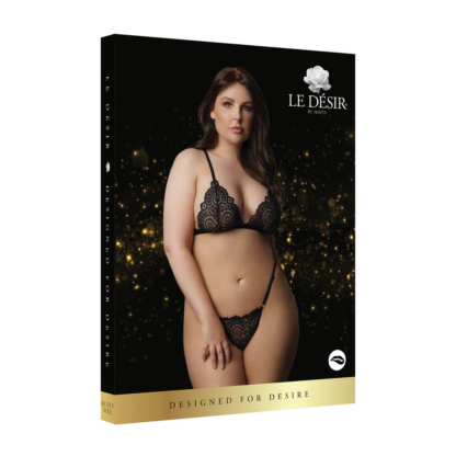 Magic Lace Velvet Lingerie Set - Plus Size - Afbeelding 2