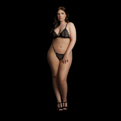 Magic Lace Velvet Lingerie Set - Plus Size - Afbeelding 5