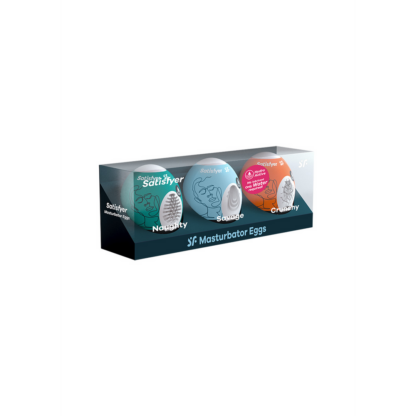 Masturbator Egg Set - Naughty, Savage, Crunchy - 3 Stuks - Afbeelding 2