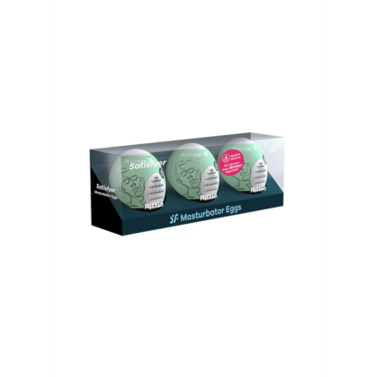 Riffle - Masturbator Egg Set - 3 Stuks - Lichtgroen - Afbeelding 2