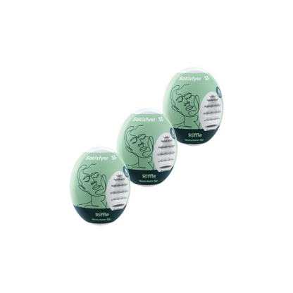Riffle - Masturbator Egg Set - 3 Stuks - Lichtgroen - Afbeelding 3