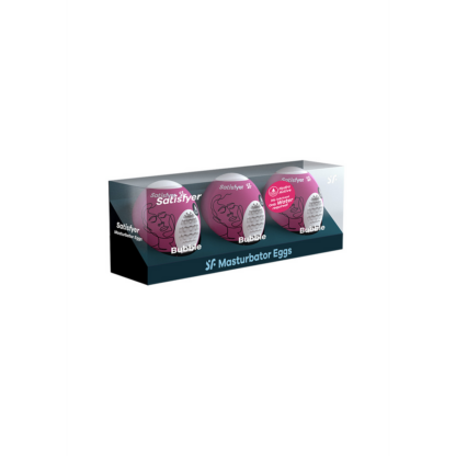 Bubble - Masturbator Egg Set - 3 Stuks - Violet - Afbeelding 2