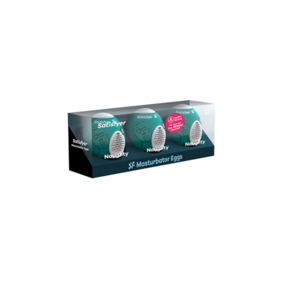 Naughty - Masturbator Egg Set - 3 Stuks - Donkergroen - Afbeelding 2