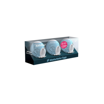 Savage - Masturbator Egg Set - 3 Stuks - Lichtblauw - Afbeelding 2