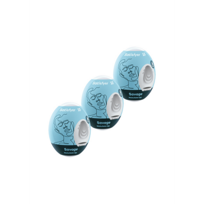 Savage - Masturbator Egg Set - 3 Stuks - Lichtblauw - Afbeelding 3