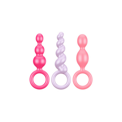 Booty Call - Butt Plug Set 3 Stuks - Roze/Paarse/Rode - Afbeelding 4