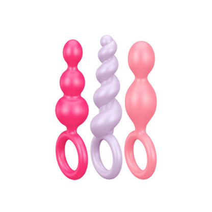 Booty Call - Butt Plug Set 3 Stuks - Roze/Paarse/Rode - Afbeelding 5