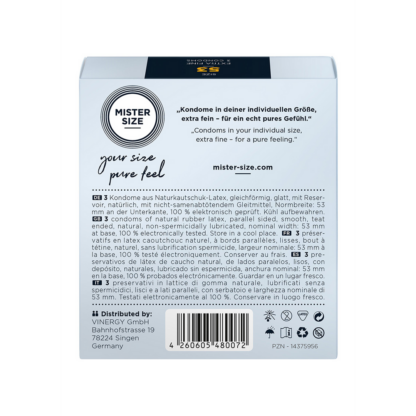 Pure Feel - Condooms 53 mm - 3 Pack - Afbeelding 2