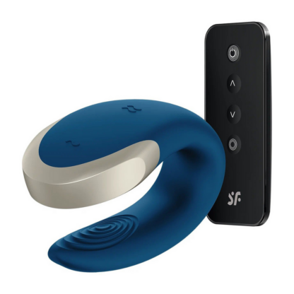 Double Love - Luxe Partner Vibrator - Blauw - Afbeelding 6