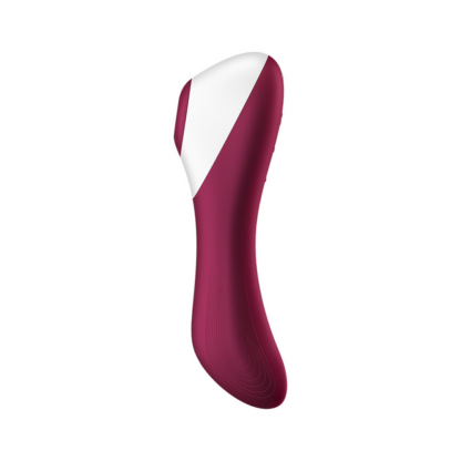 Dual Crush - Invoegbare Dubbele Luchtdruk Vibrator - Wijnrood - Afbeelding 3