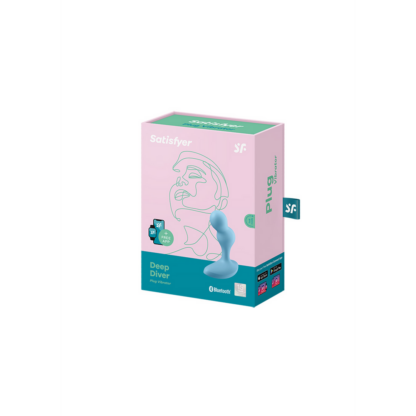 Diepe Duiker - Vibrerende Anale Plug - Lichtblauw - Afbeelding 2