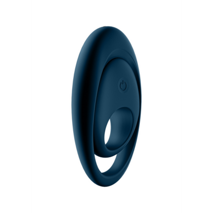 Glorious Duo Ring - Vibrerende Cockring met Dubbele Band - Donkerblauw - Afbeelding 5