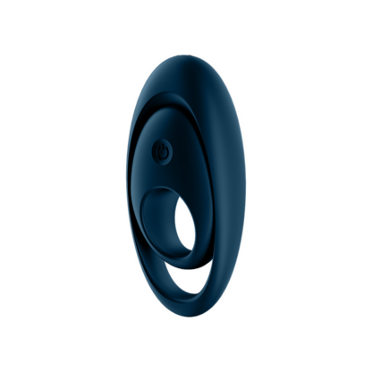 Glorious Duo Ring - Vibrerende Cockring met Dubbele Band - Donkerblauw - Afbeelding 6