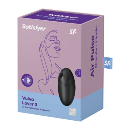 Vulva Lover 3 - Dubbele Air Pulse Vibrator - Zwart - Afbeelding 2