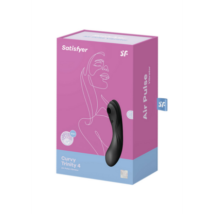 Curvy Trinity 4 - Insertable Air Pulse Vibrator - Zwart - Afbeelding 2