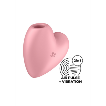 Cutie Heart - Air Pulse Stimulator en Vibratie - Licht Rood - Afbeelding 6
