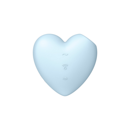 Cutie Heart - Air Pulse Stimulator en Vibratie - Blauw - Afbeelding 5