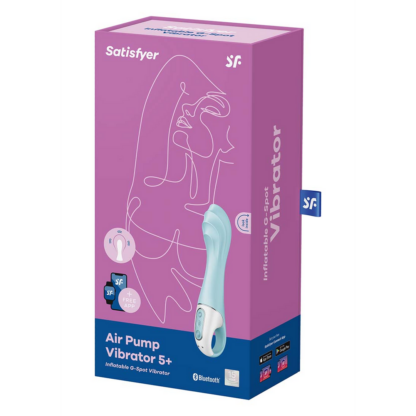Luchtpomp Vibrator 5 - Opblaasbare Vibrator - Blauw - Afbeelding 2